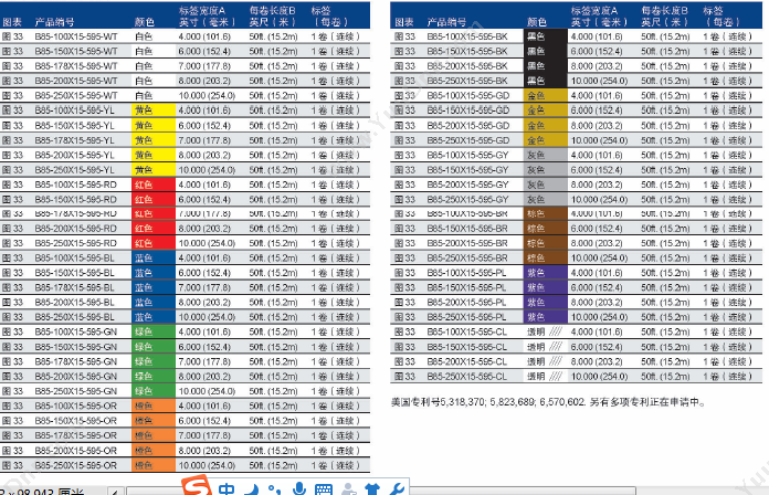 贝迪 Brady PM胶带4英寸宽，红色13540Y2449910 贝迪碳带