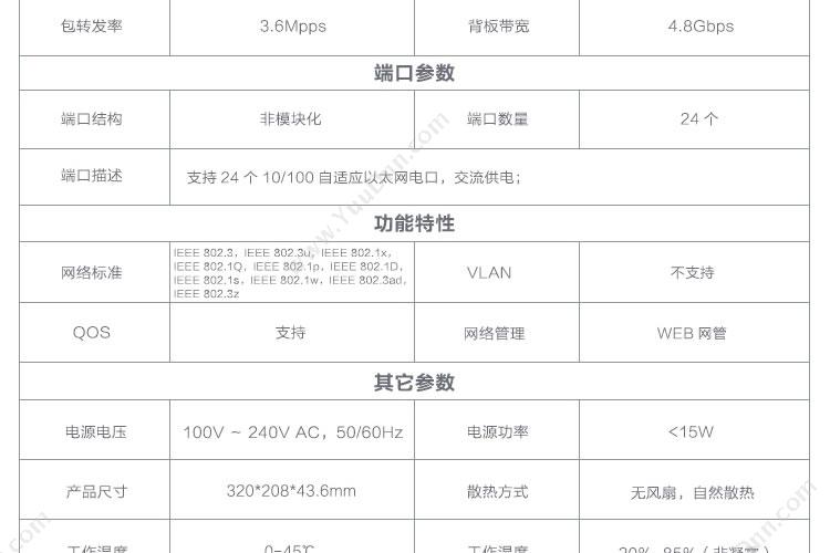 华为 Huawei S1700-24-AC 千兆交换机