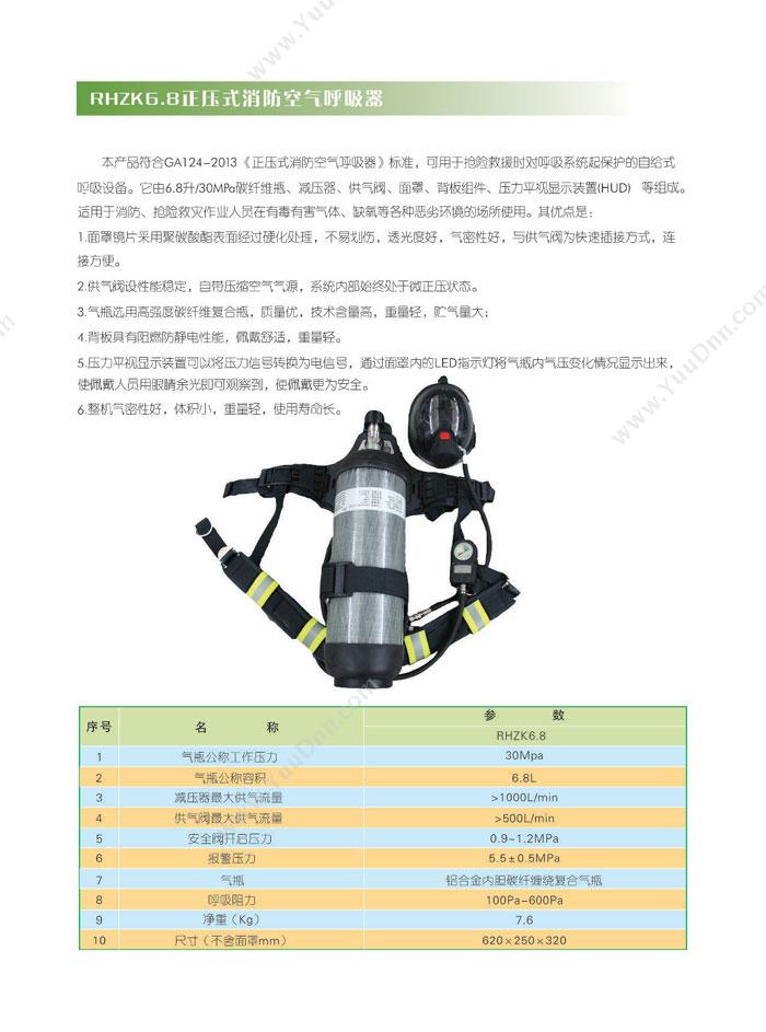 新华 RHZK6.8 空气呼吸器