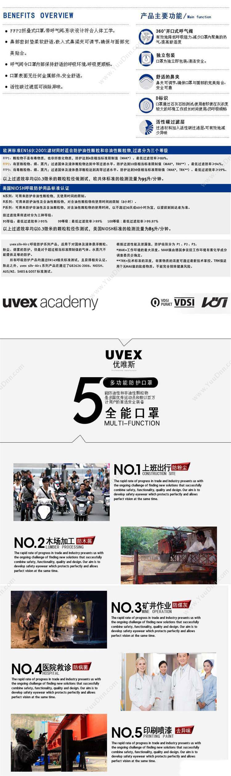 UVEX 8733200 防尘口罩