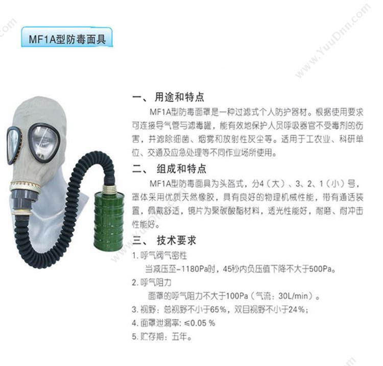 新华 MF1A 防毒面具