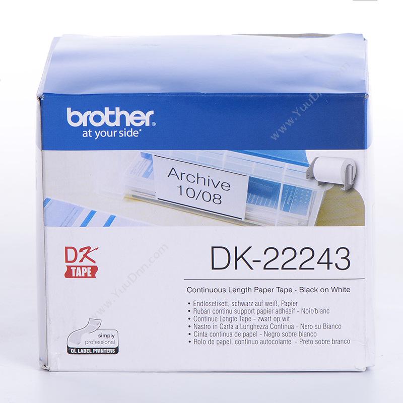兄弟 BrotherDK-22243 白底黑字打印 102mm*30.48m兄弟碳带
