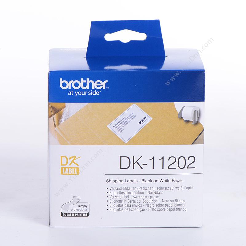 兄弟 Brother DK-11202 热敏定长货运(纸质） 62mm*100mm白底黑字（纸质300张，适用QL系列打印机用） 兄弟碳带