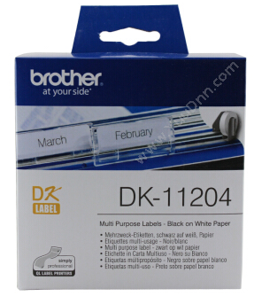 兄弟 Brother DK-11204 热敏定长多功能（纸质） 17mm*54mm白底黑字（400张，适用QL系列打印机用） 兄弟碳带