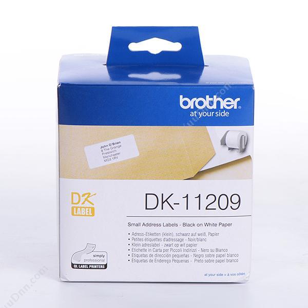 兄弟 Brother DK-11209 热敏定长小地址（纸质） 29mm*62mm白底黑字（纸质800张，适用 QL系列打印机用） 兄弟碳带