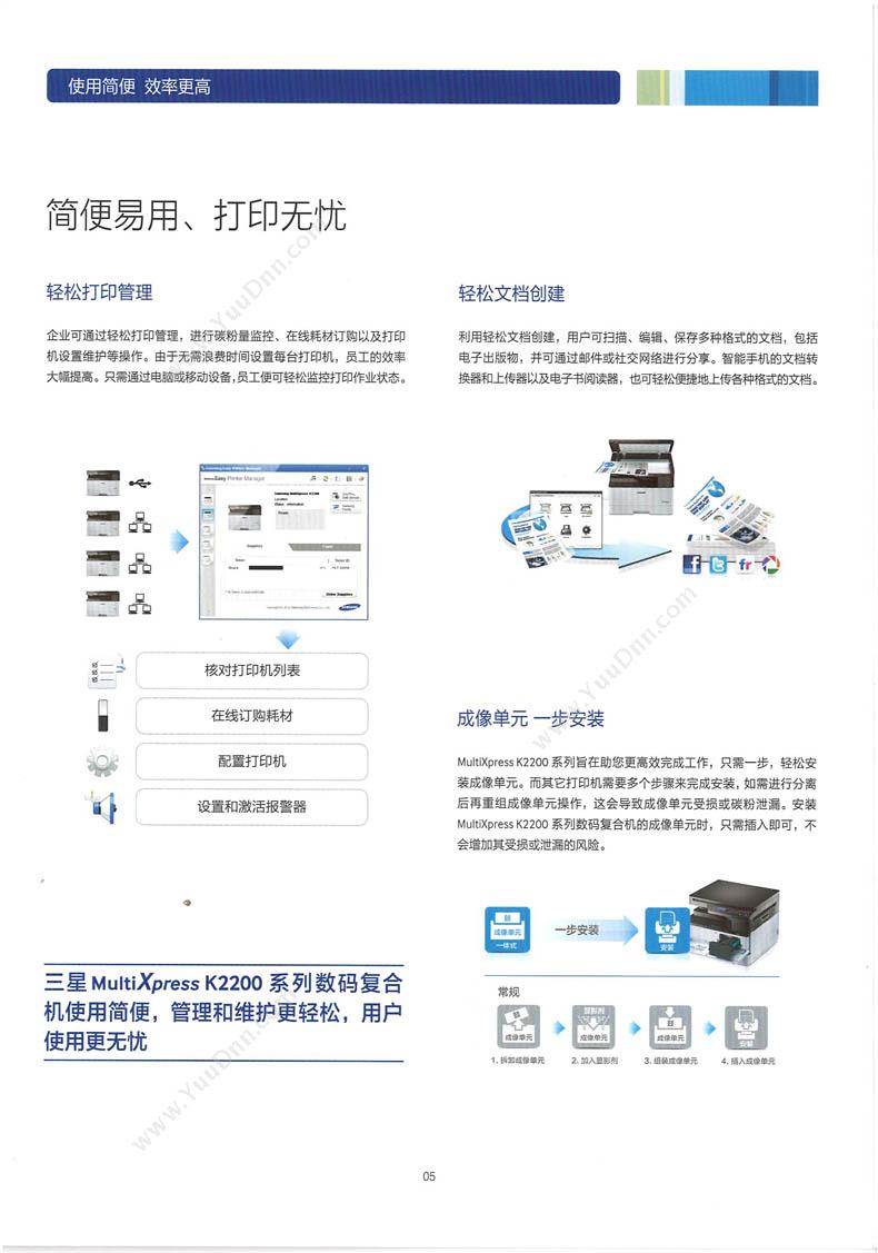 三星 Samsung K2200 复印机 黑白低速数码复合机