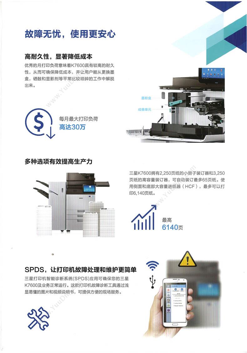 三星 Samsung SL-K7600GX 复印机 黑白高速数码复合机