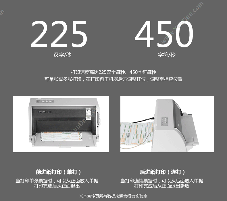 得力 Deli DL-950K 营改增税控发票打印机 82列平推式 银（ 灰）  24针击打式点阵打印 针打