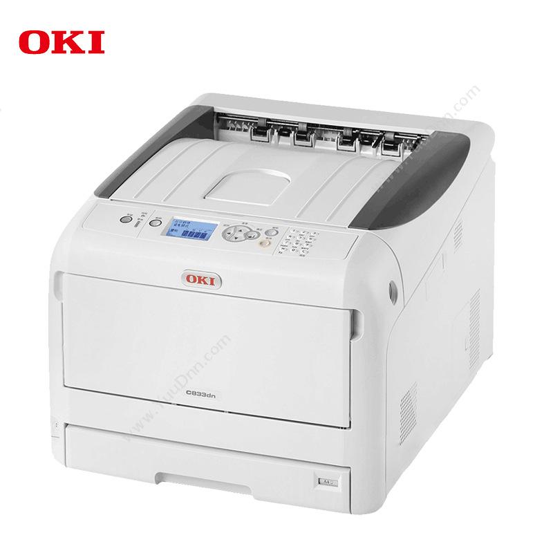 日冲 OKIC833dn 彩色页式LED打印机 A3 浅（ 灰）  单功能/有线/自动双面针式打印机