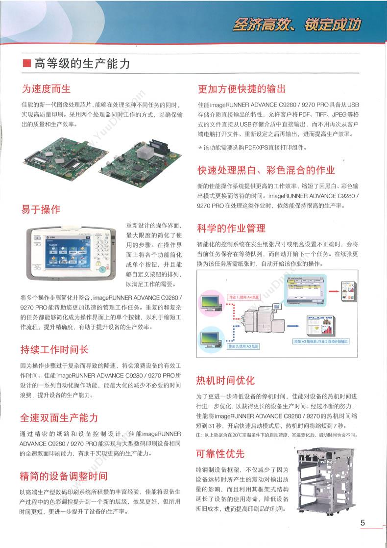 佳能 Canon IRA C9280 复印机 A3 浅（ 灰）  A4：(黑白)80张/分钟，彩色/70张/分钟 彩色高速数码复合机