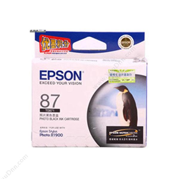 爱普生 Epson T0871（C13T087180） 照片（黑）（适用 Epson R1900） 打印机墨粉/墨粉盒