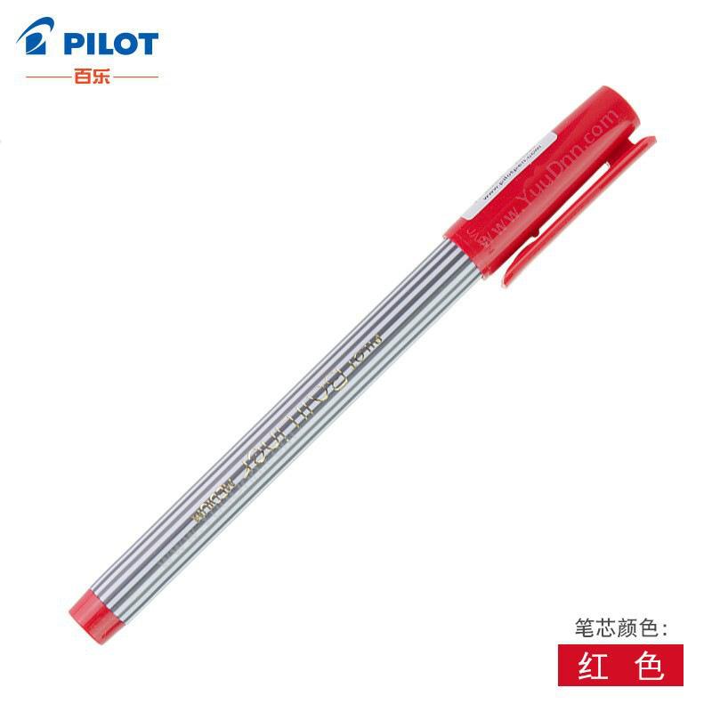 百乐 Pilot条纹走珠笔 BL-5M-R （红） 12支/盒插盖式中性笔