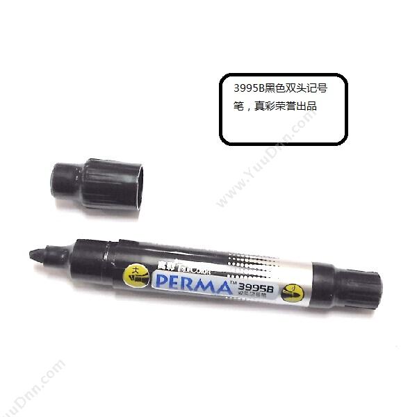 真彩 Zhencai 3995B（12支/盒）（黑） 双头记号笔