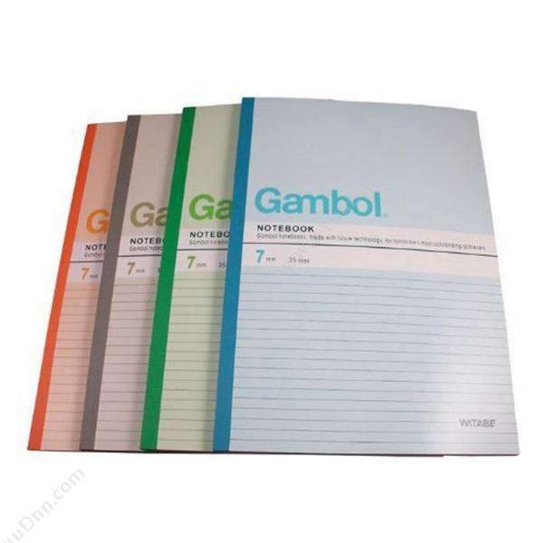 渡边 Gambol G4807 横翻线装订笔记本 A4  混色 80页 5本/封 胶装本