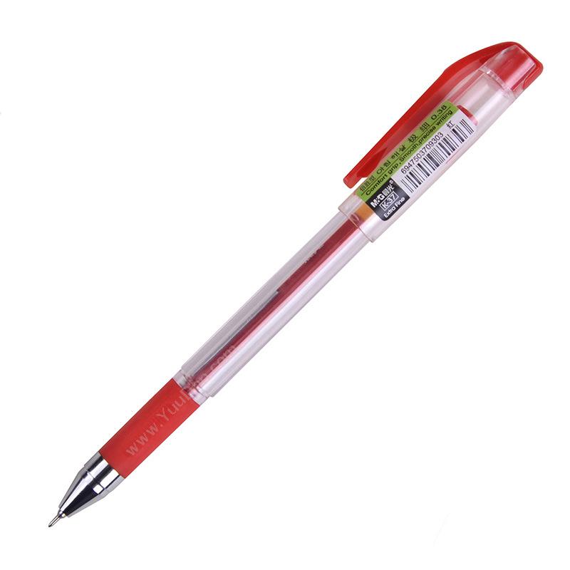 晨光文具 M&GK37  0.38 （红） 12支/盒（插盖式中性笔