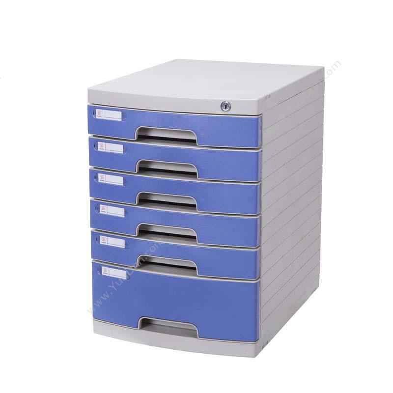 钊盛 ZhaoSheng ZS-2651 多用六层带锁文件柜 六层 （蓝） 塑料文件柜