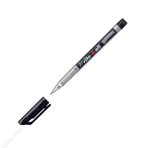 思笔乐 Stabilo156/46 万能乐速干油性马克笔（（黑），10支/盒）单头记号笔