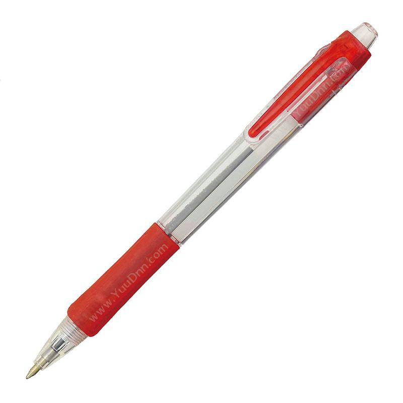 白金 PlatinumBAQ-100 0.5镶夹圆珠笔(107/0.5芯，（红），10支/盒)按压式圆珠笔