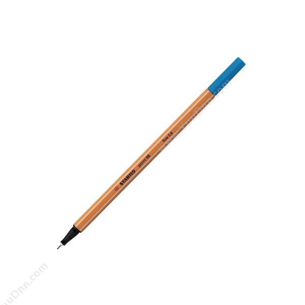思笔乐 Stabilo 0.4mm 纤细水笔88/32（海蓝，10支/盒） 插盖式中性笔