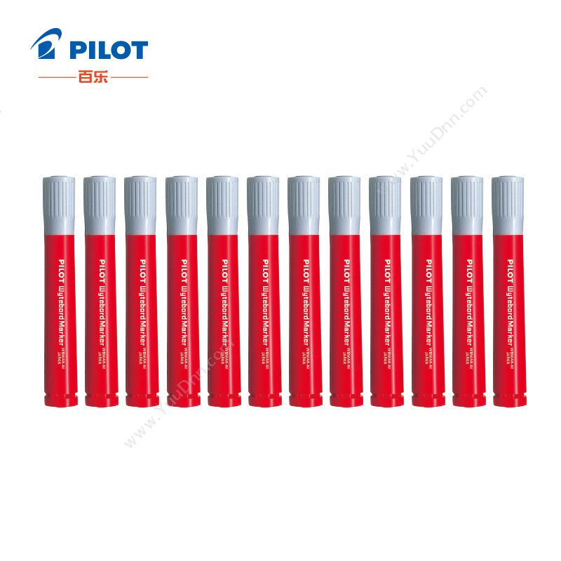 百乐 PilotWBMAR-M-R 胶杆 M头 （红） 12支/盒白板笔