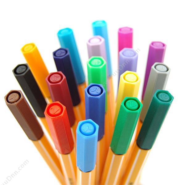 思笔乐 Stabilo 0.4mm 纤细水笔88/58（紫，10支/盒） 插盖式中性笔