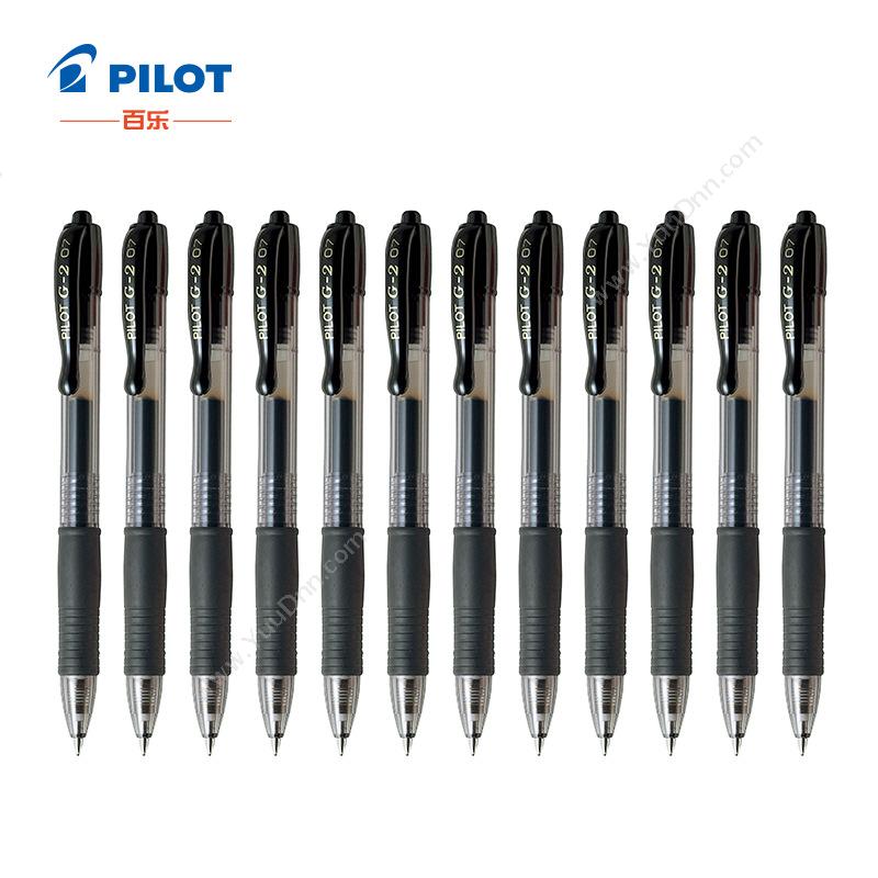 百乐 PilotG-2水笔0.7（黑，12支/盒）（BL-G2-7-B）按压式中性笔