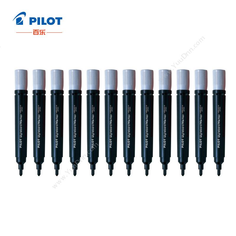 百乐 PilotWBMAR-M-B 胶杆 M头 （黑） 12支/盒白板笔