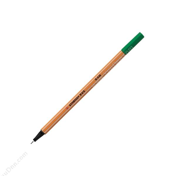 思笔乐 Stabilo0.4mm 纤细水笔88/36（绿，10支/盒）插盖式中性笔