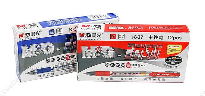 晨光 M&G K37  0.38 （蓝） 替换芯MG6100 插盖式中性笔