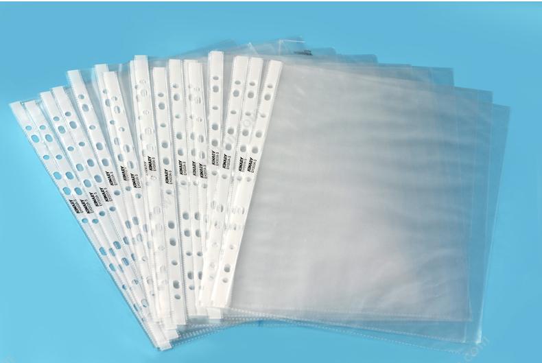 金得利 Kinary EH303A-3 11孔白条活页保护袋 A4 3C （白） 100个一小包，2000个一中包，8000个一整件 （0.03mm) 文件保护袋