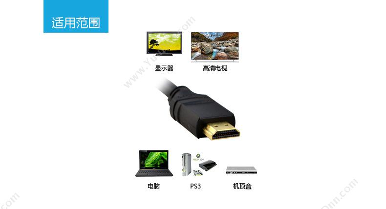 酷比客 L-Cubic LCAVHHSG14HSE-12M HDMI线 公对公 （黑） 用于HDMI接口的电脑 笔记本连接电视与显示器 投影机等设备 视频线