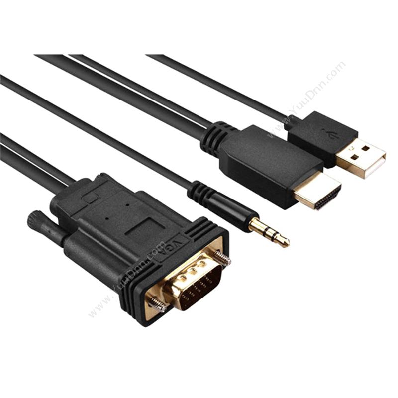 创乘 ChuangCheng CC455 HDMI转VGA高清视频线 2米（黑） 带音频 / 带供电 扩展配件