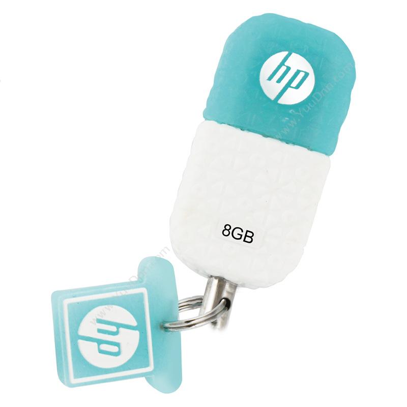 惠普 HPV175W USB2.0 橡胶雪糕迷你 8G 蓝（白）U盘