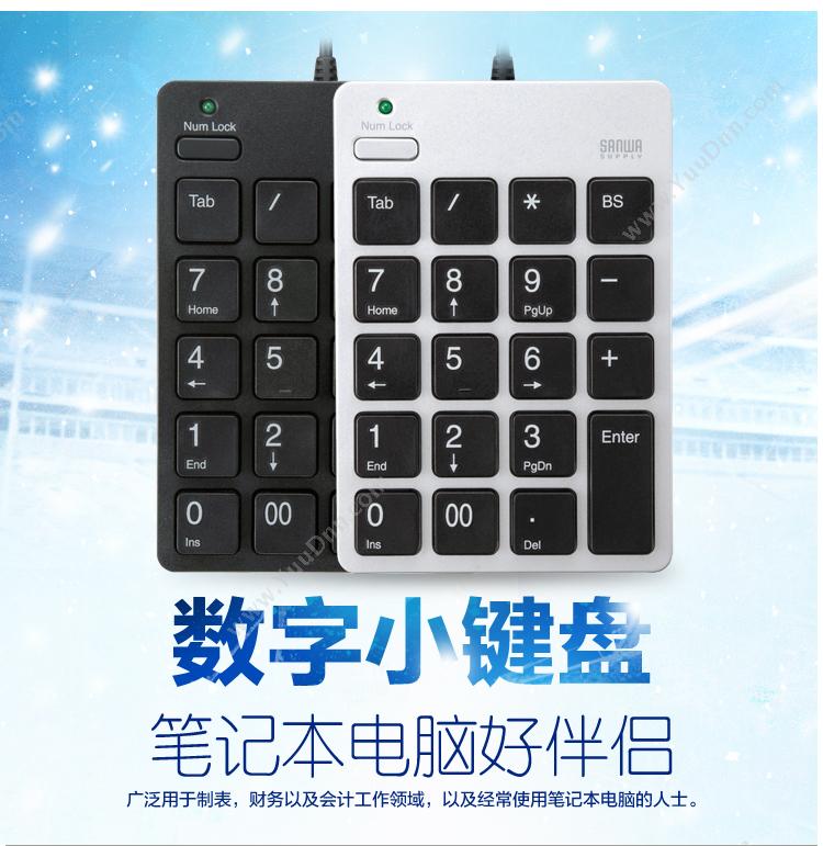 山业 Sanwa NT-18UBK USB数字巧克力键盘 有线键盘