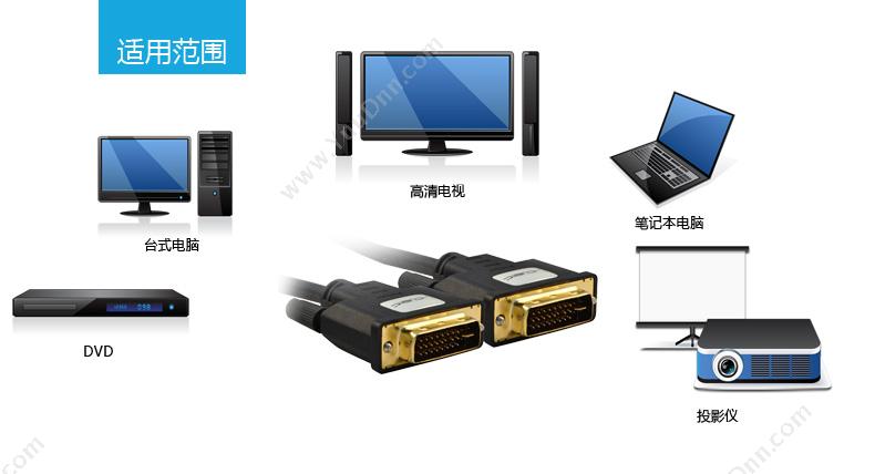 酷比客 L-Cubic LCAVECDVDV241BK-L-CUBIC DVI高清数字视频线(24+1) 3米 公对公 （黑） 用于DVI接口的电脑 显示器 电视机之间的连接 视频线