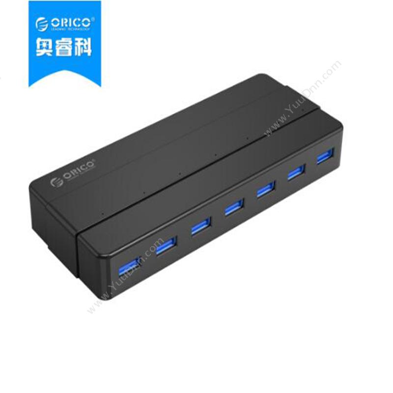 奥睿科 Orico H7928-U3-V1-BK 多口有源 USB3.0*7 12V2.5A 100CM （黑） 集线器