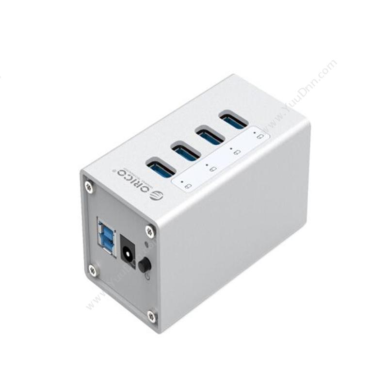 奥睿科 Orico A3H4-V1-SV 全铝HUB USB3.0*4 12V2A 100CM 亚光银色 集线器