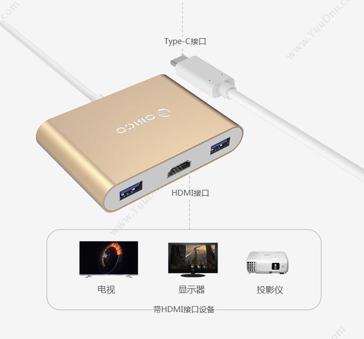 奥睿科 Orico RCH3A-SV USB （银）  TYPE-C*1 Type-A*3 HDMI*1 Fresco FL5002 15cm 声卡/扩展卡/视频卡/其他