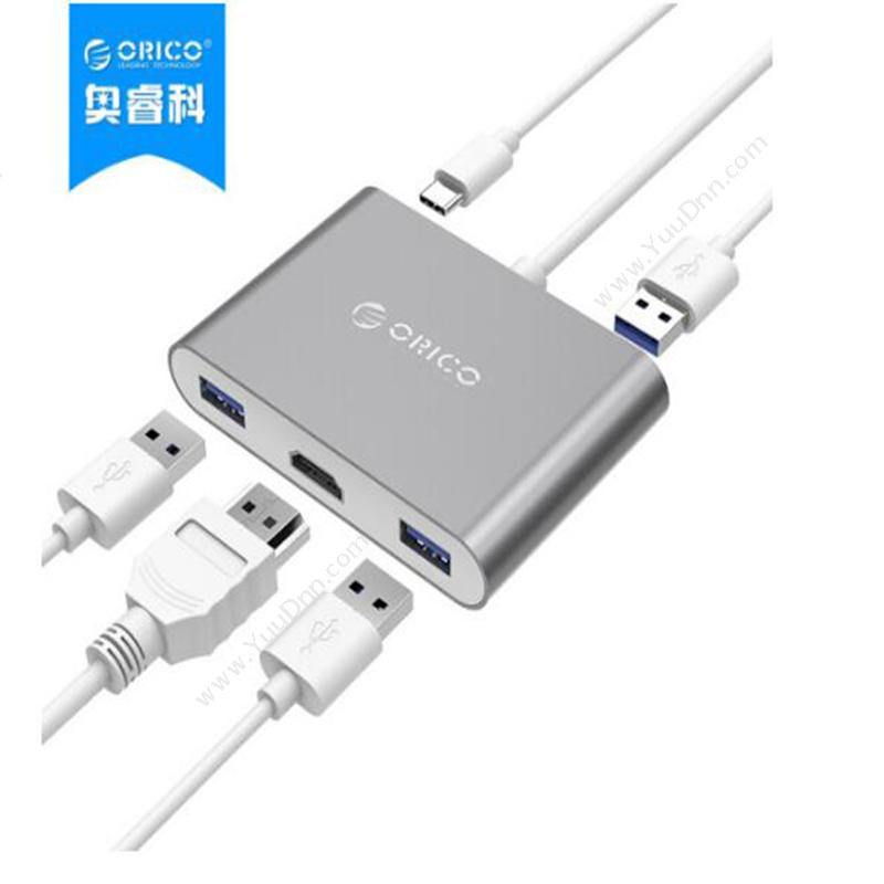 奥睿科 Orico RCH3A-GY USB （灰）  TYPE-C*1 Type-A*3 HDMI*1 Fresco FL5002 15cm 声卡/扩展卡/视频卡/其他