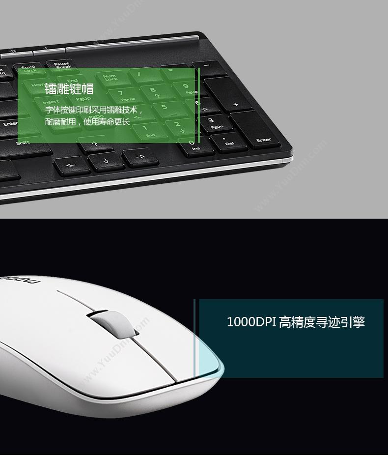 雷柏 Rapoo X8100 2.4G 适用于win10及以下系统（白） 无线键鼠套装