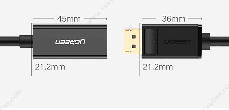 绿联 Ugreen 40362 DP转HDMI转接头 1080P（黑） 扩展配件