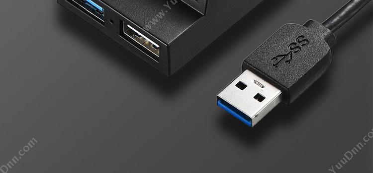 山业 Sanwa USB-3H413BK USB3.0+USB2.0组合式 USB3.0×1个口、USB2.0×3个口 （黑） 集线器