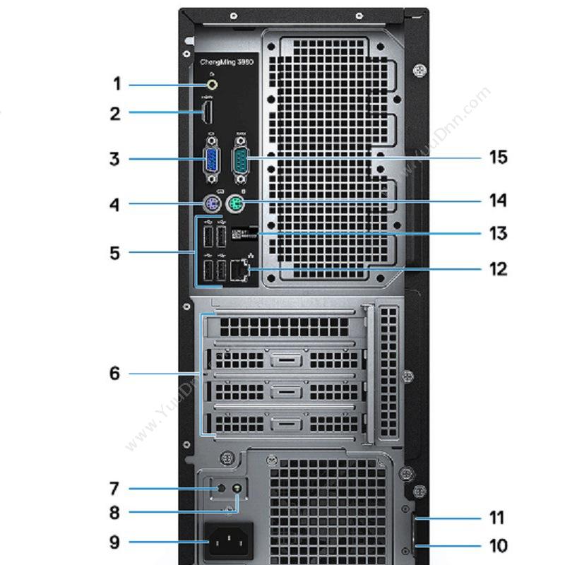 戴尔 Dell成铭3980 电脑主机 G5400/4GB/500GB/Win10H3Y（黑）电脑主机