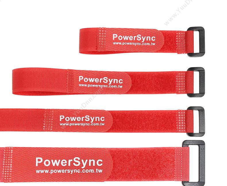 包尔星克  Powersync ACLTMGLES2 魔术贴带扣扎带 30mm*400mm 6入 （红） 理线扎带