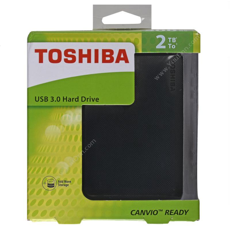 东芝 Toshiba HDTP220YK3CA CANVIO READY  2.5英寸 USB3.0  2T（黑） 移动硬盘