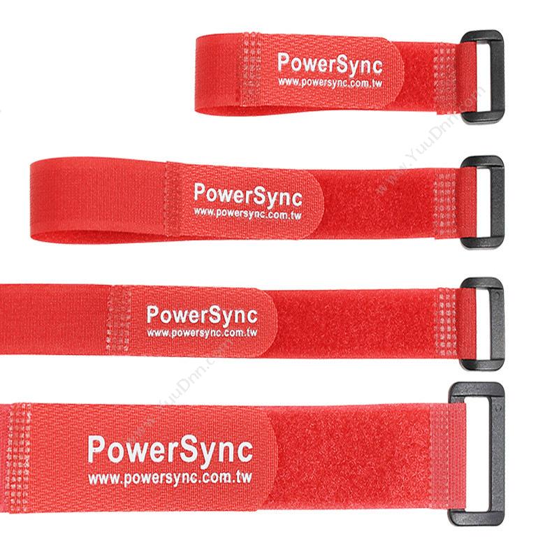 包尔星克  Powersync ACLTMGLES2 魔术贴带扣扎带 30mm*400mm 6入 （红） 理线扎带