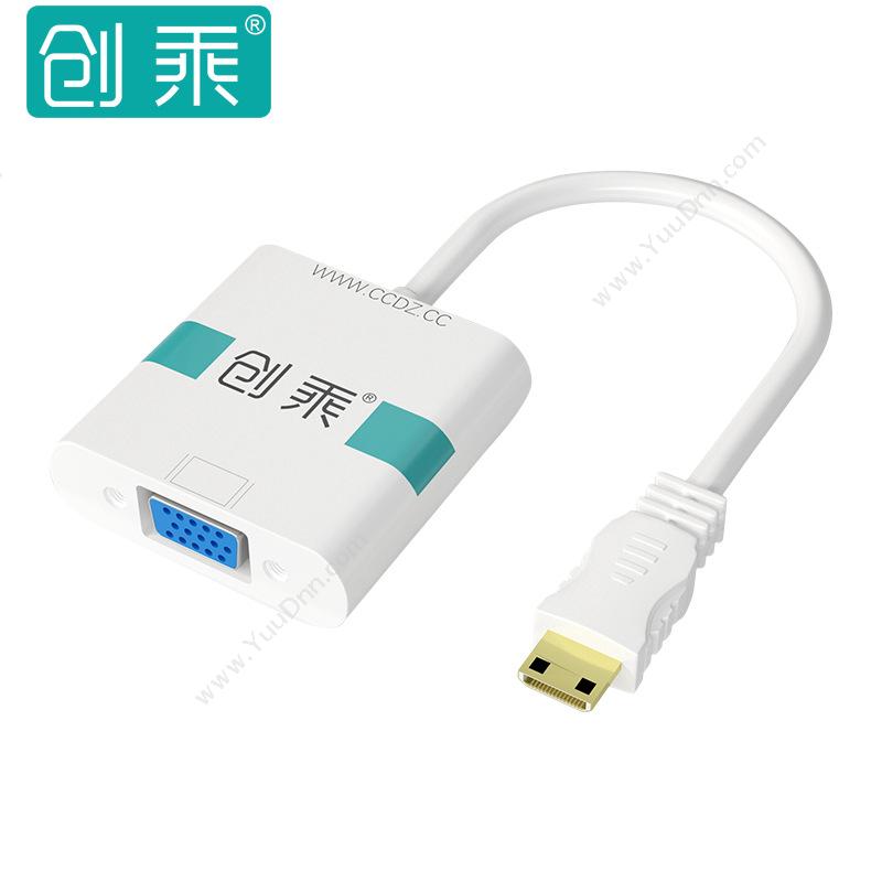 创乘 ChuangCheng CT063-W Mini HDMI转VGA Mini HDMI公转VGA母 （白） 转换器