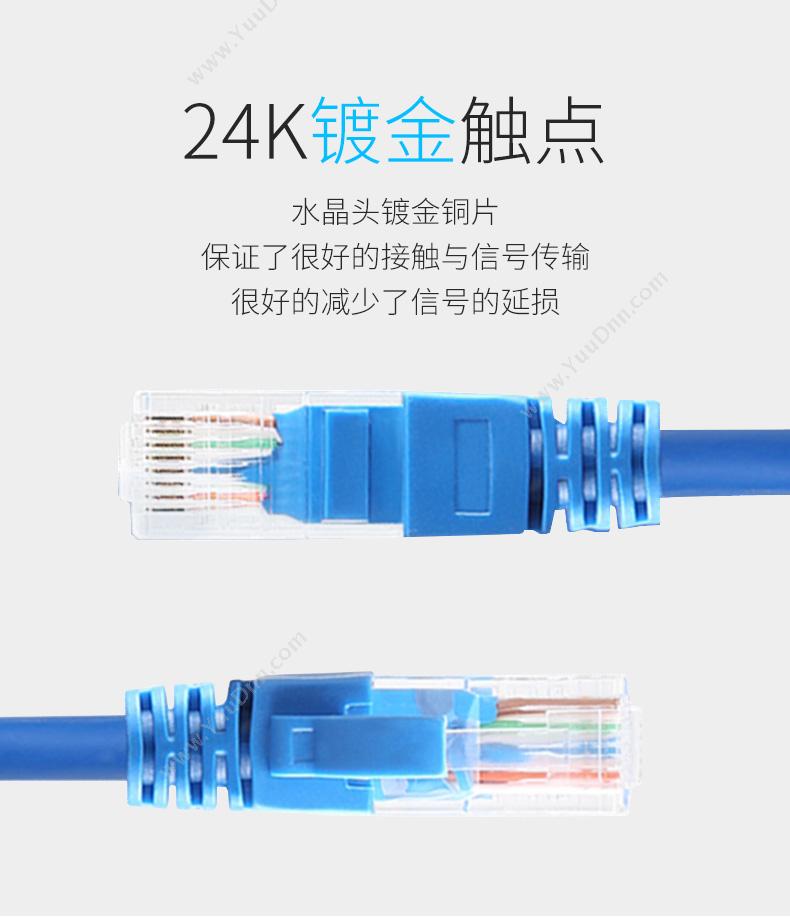 酷比客 L-Cubic LCN5RUBU02 超五类非屏蔽纯铜 0.2M （蓝） 超五类