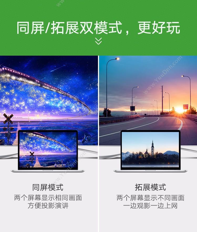 绿联 Ugreen 30841 Type-C转HDMI 苹果Macbook扩展转接  （白） 转换器