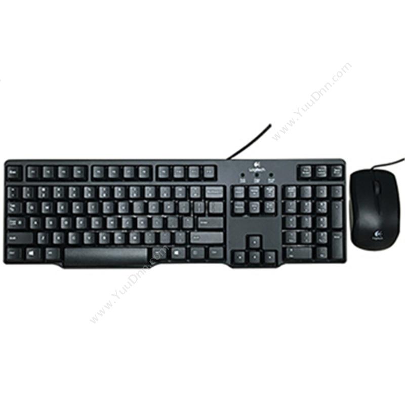 罗技 Logitech MK100 二代有线键盘鼠标套装 （黑） 有线键鼠套装
